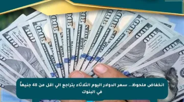 انخفاض ملحوظ.. سعر الدولار اليوم الثلاثاء يتراجع إلى أقل من 48 جنيهاً في البنوك